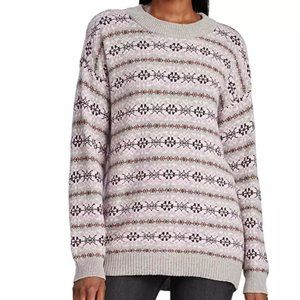 Lauren Ralph Lauren Fair Isle Cotton Blend Sweater